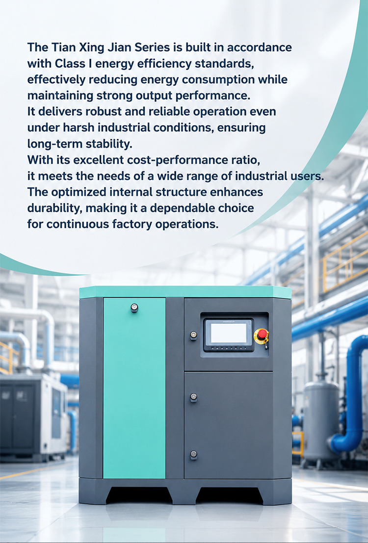 37kW fixed speed screw air compressor